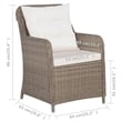 vidaXL Dining Set in Brown/Cream White
