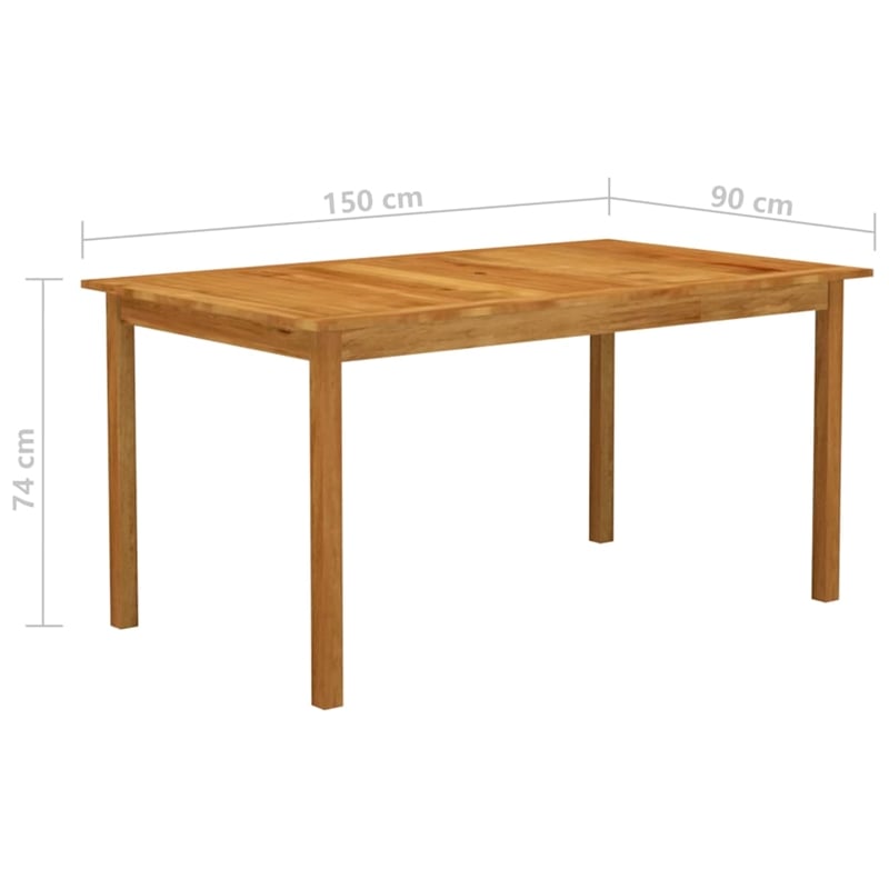 vidaXL Garden Dining Set in Gray