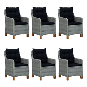 vidaXL Dining Set in Light Gray/Black