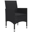 vidaXL Dining Set in Black/Cream White