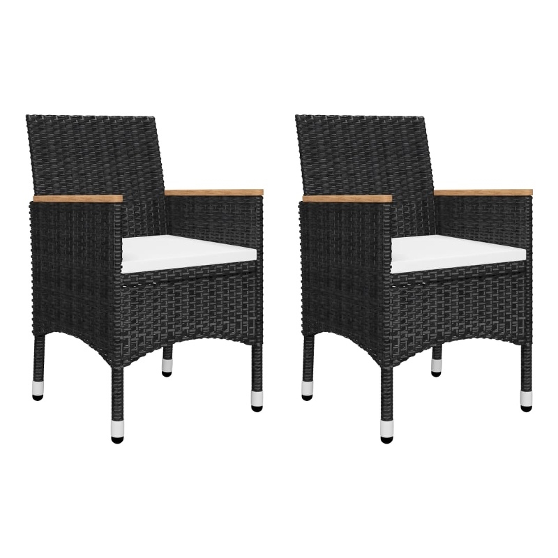 vidaXL Dining Set in Black/Cream White