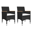 vidaXL Dining Set in Black/Cream White