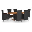 vidaXL Dining Set in Black