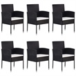 vidaXL Dining Set in Black/Cream White