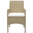 vidaXL Solid Acacia Wood Medium Outdoor Dining Set in Beige