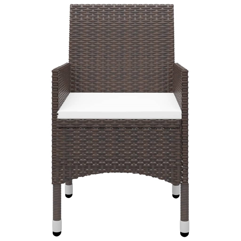 vidaXL Dining Set in Brown/Cream White