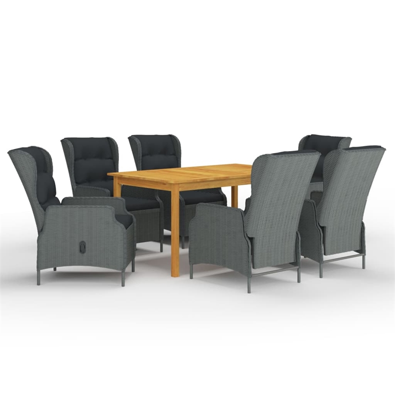 vidaXL Dining Set in Light Gray