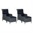 vidaXL Dining Set in Dark Gray/Black/Natural Wood