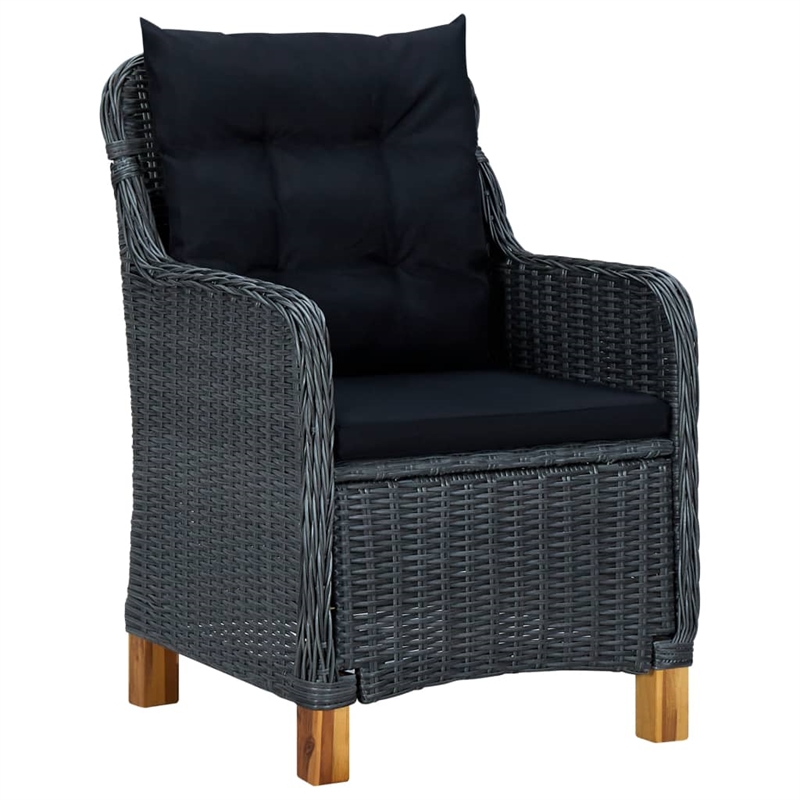 vidaXL 7 Piece Outdoor Dining Set in Gray