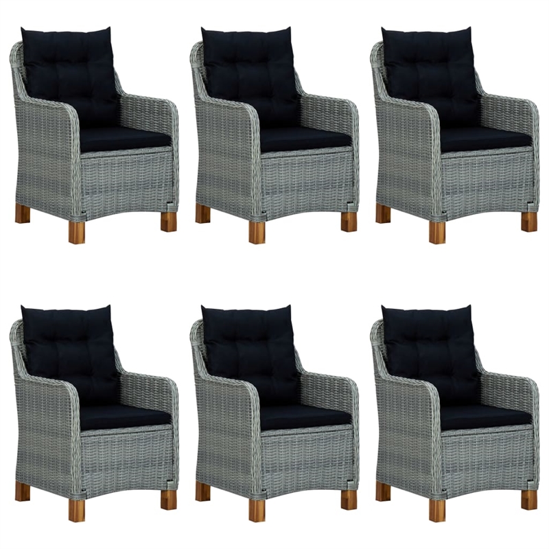 vidaXL Dining Set in Light Gray/Black