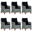 vidaXL Dining Set in Light Gray/Black