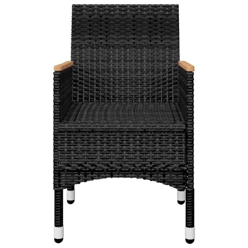 vidaXL Dining Set in Black/Cream White