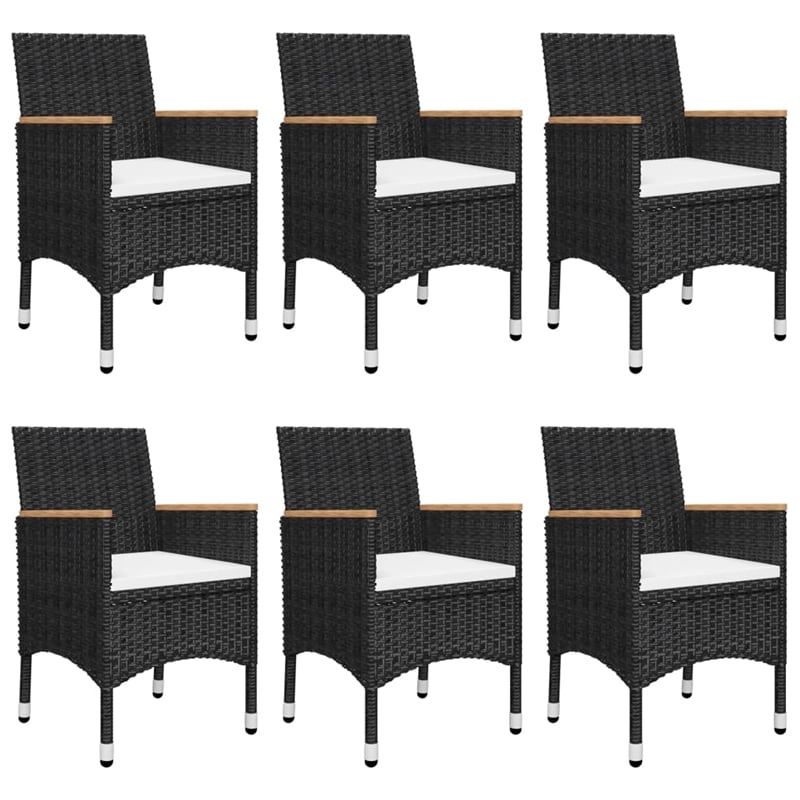 vidaXL Dining Set in Black/Cream White