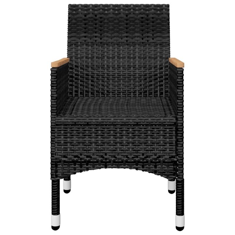 vidaXL Dining Set in Black/Cream White