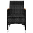 vidaXL Dining Set in Black/Cream White