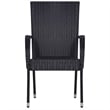 vidaXL Dining Set in Black/Natural