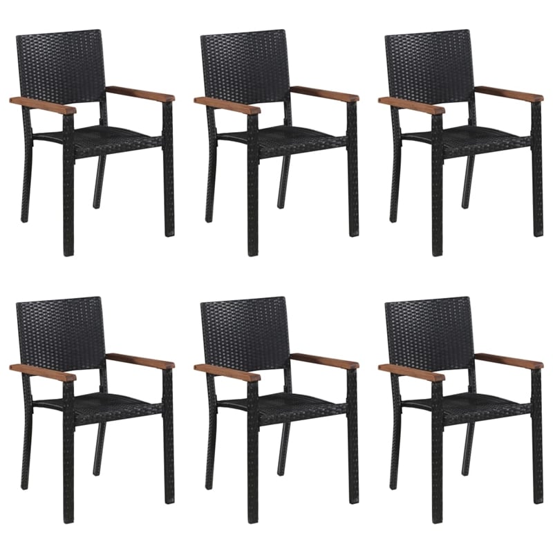 vidaXL Dining Set in Brown and Black