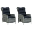 vidaXL Solid Acacia Wood Medium Dining Set in Light Gray