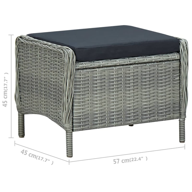 vidaXL Dining Set in Light Gray/Black