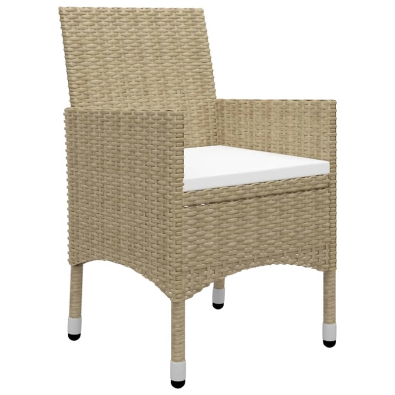 vidaXL Dining Set in Beige/Cream White