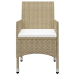 vidaXL Dining Set in Beige/Cream White