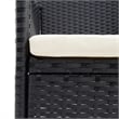 vidaXL Solid Acacia Wood Standard Tough Dining Set in Black