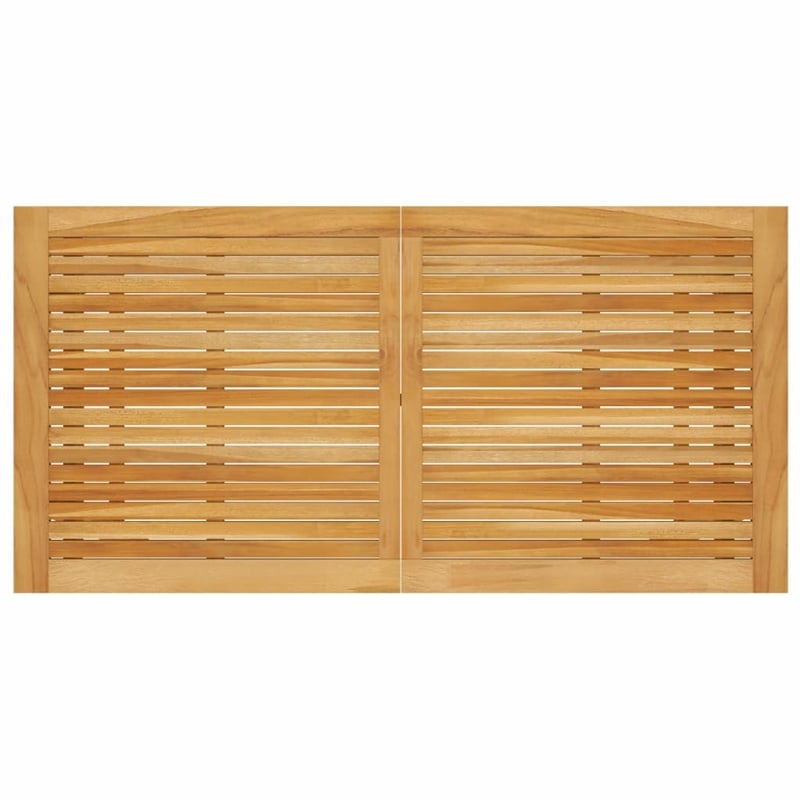 vidaXL Solid Acacia Wood Dining Set in Beige/Cream White