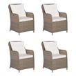 vidaXL Dining Set in Brown/Cream White