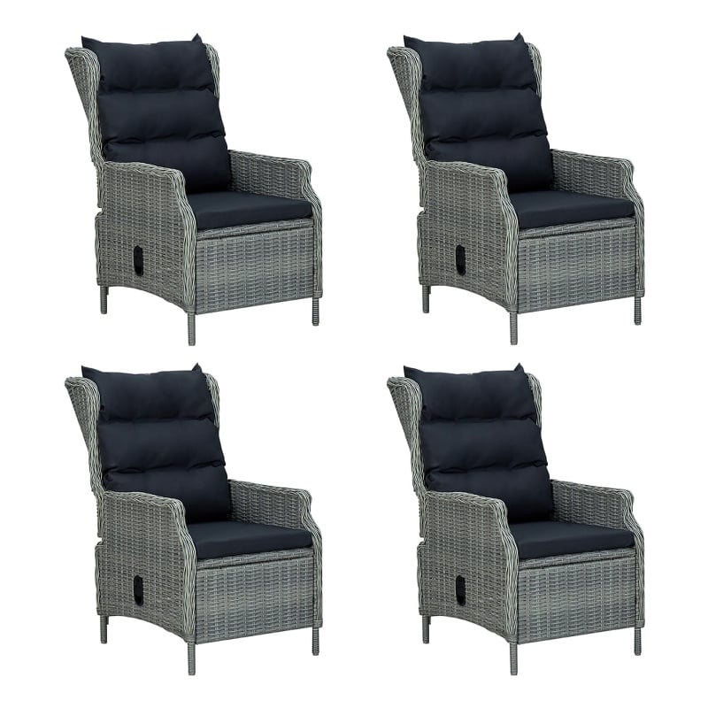 vidaXL Dining Set in Light Gray and Black