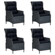 vidaXL Dining Set in Dark Gray/Acacia Wood