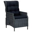 vidaXL Dining Set in Dark Gray/Acacia Wood