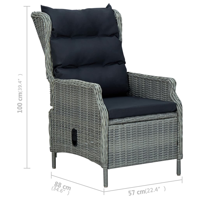 vidaXL Solid Acacia Wood Standard Dining Set in Light Gray