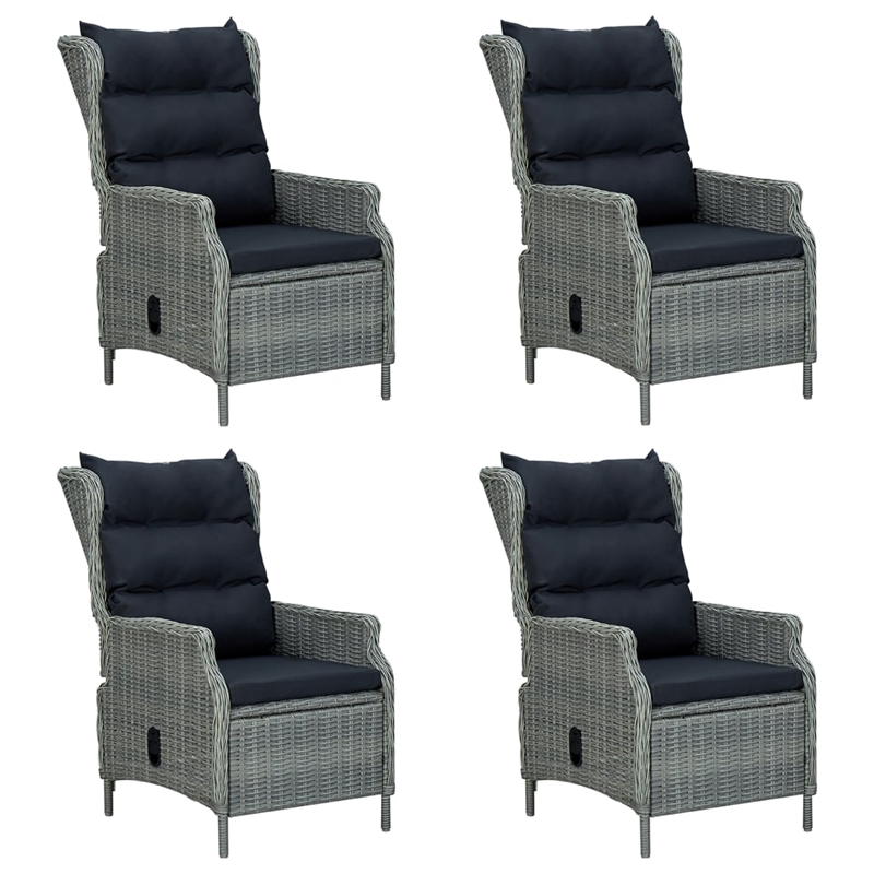 vidaXL Solid Acacia Wood Standard Dining Set in Light Gray