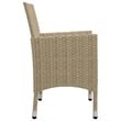 vidaXL Solid Acacia Wood Large Ergonomic Dining Set in Beige