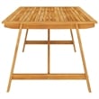 vidaXL Solid Acacia Wood Large Ergonomic Dining Set in Beige