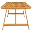 vidaXL Solid Acacia Wood/PE Rattan Dining Set in Brown