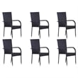 vidaXL Dining Set in Black/Brown