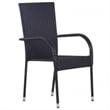 vidaXL Dining Set in Black/Brown