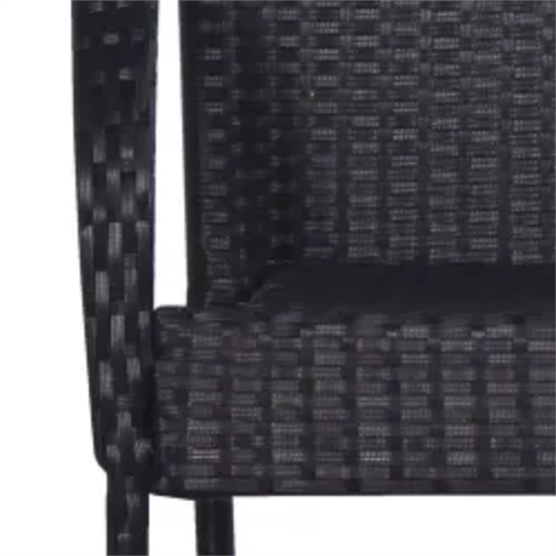 vidaXL Dining Set in Black/Brown