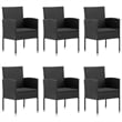 vidaXL Dining Set in Black and Wood