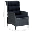 vidaXL Dining Set in Dark Gray/Black