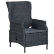 vidaXL Dining Set in Dark Gray/Black