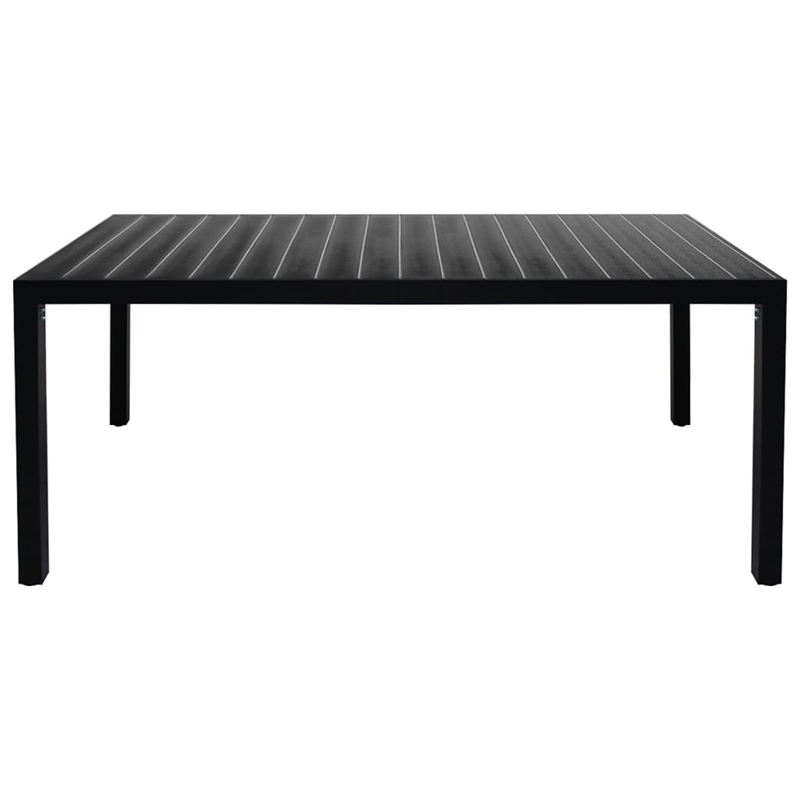 vidaXL Powder-Coated Aluminum Dining Set in Black