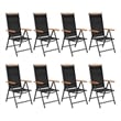 vidaXL Powder-Coated Aluminum Dining Set in Black