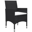 vidaXL Dining Set in Black/Cream White