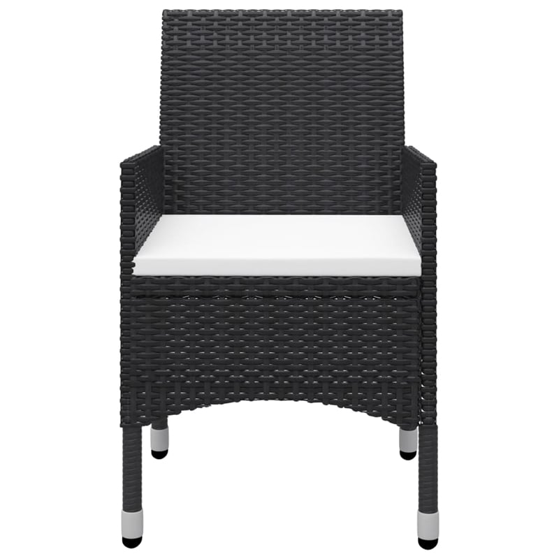 vidaXL Dining Set in Black/Cream White