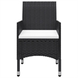 vidaXL Dining Set in Black/Cream White