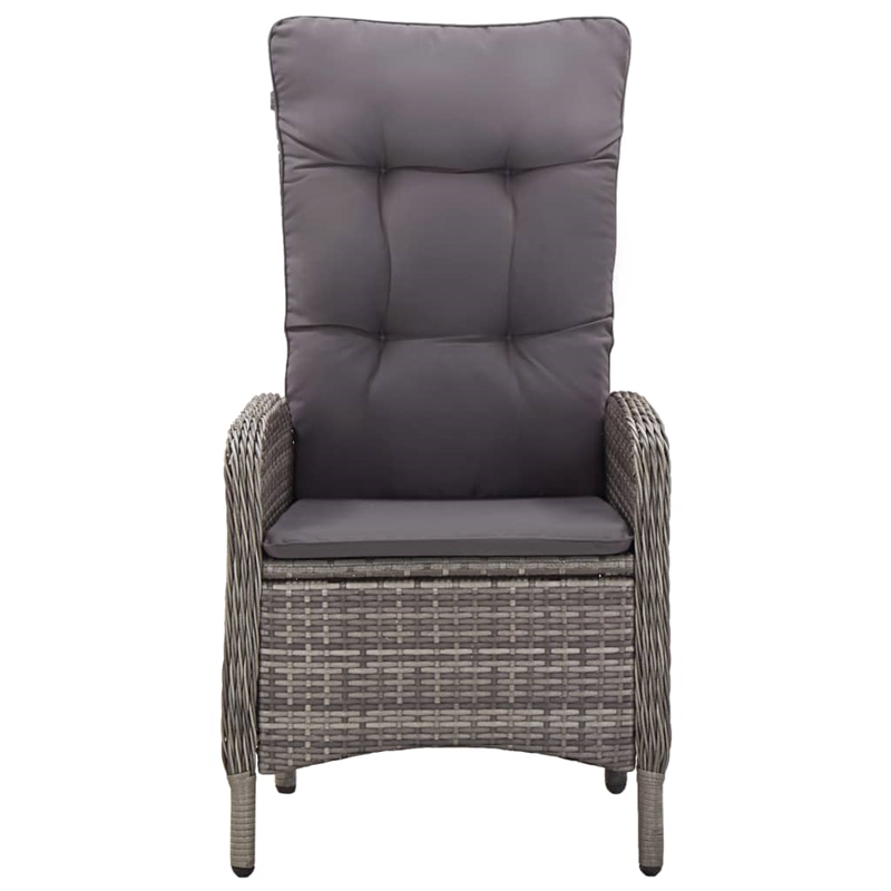 vidaXL Solid Acacia Wood MediumDining Set in Gray