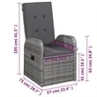 vidaXL Solid Acacia Wood Large Foldable Dining Set in Gray