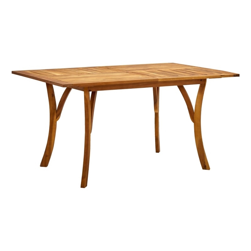 vidaXL Solid Acacia Wood Large Foldable Dining Set in Gray